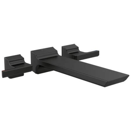 Delta 3-hole 8" wall installation Hole Wall-Mount Tub Filler Faucet, Matte Black T5799-BLWL